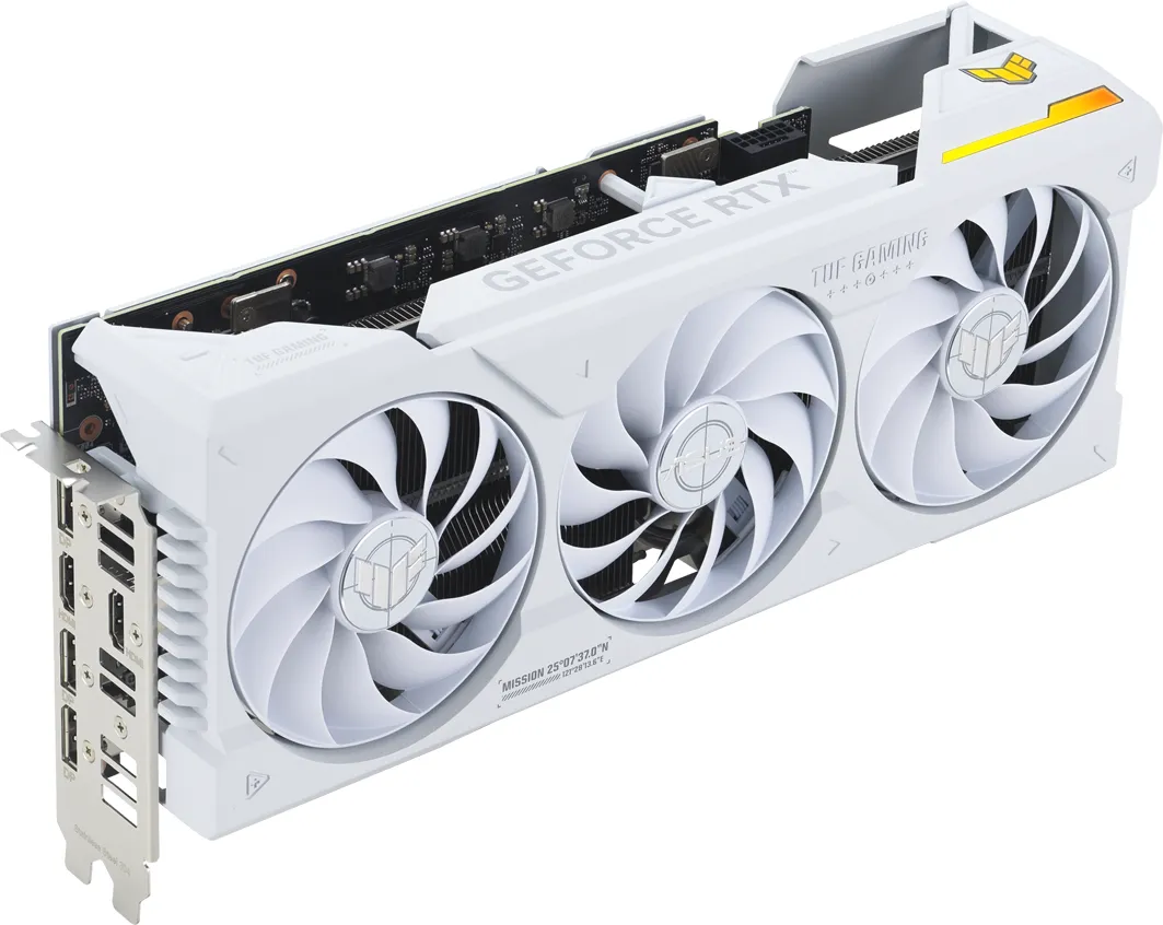 Bild von TUF Gaming GeForce RTX 4070 Ti SUPER OC BTF White, TUF-RTX4070TIS-O16G-BTF-WHITE, 16GB GDDR6X, 2x HDMI, 3x DP (90YV0KI0-M0NA00)