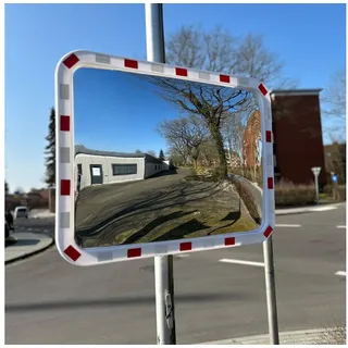 Trutzholm Verkehrsspiegel Eckig 60 x 80 cm Rot/Weiß