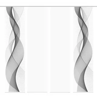 HOME WOHNIDEEN Flächenvorhang »OPALIA grau 60x245 cm 4er-Set