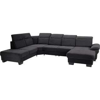 OTTO home Wohnlandschaft Mikrofaser U-Form schwarz