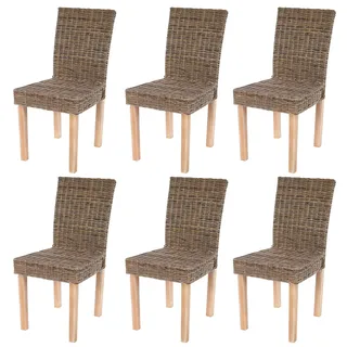 MCW Esszimmerstuhl Rattan braun 6er Set