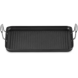 Le Creuset Grillplatte mit Rillen, Pfanne + Kochtopf, Schwarz