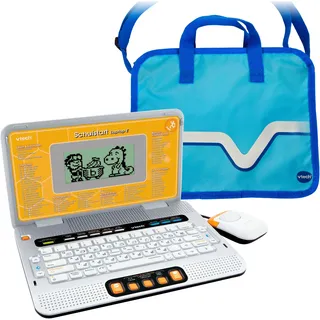 Vtech "School & Go, Schulstart Laptop E", inklusive tragetasche, blau, orange, silberfarben, inklusive tragetasche, blau,
