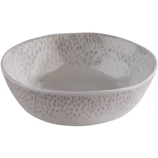 APS 85321 Schale FOOTMARK, Ø 18 cm, Höhe 5,5 cm, 0,6 Liter, Melamin, Dekor, weiß-grau