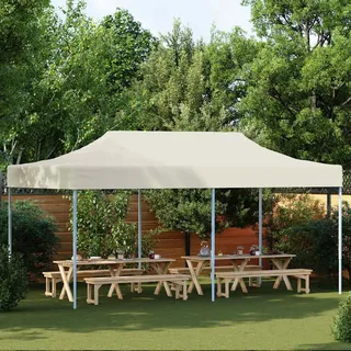 vidaXL Faltzelt Pop-Up 3x6 m Cremeweiß - Weiß