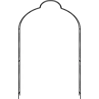 vidaXL Rosenbogen Schwarz 150 x 34 x 240 cm Eisen - Schwarz