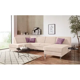 sit&more Wohnlandschaft "Clio U-Form", wahlweise mit Bettfunktion und Bettkasten, inklusive Federkern,