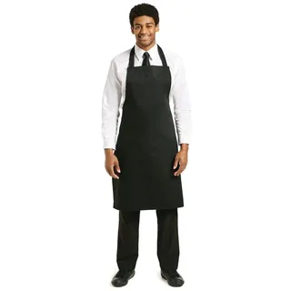 Whites Chefs Clothing Whites Koch-Latzschürze Küche, Kochen und Grillen für Männer und Frauen | Schwarz | Poly-Baumwolle | Größe: 965(L) x 711(B)mm | A279