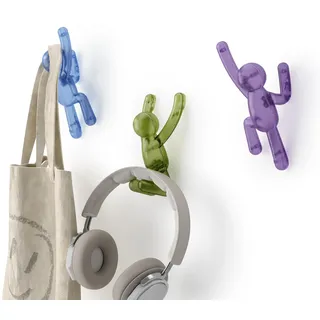 Umbra Garderobenhaken Buddy 3er-Set Mehrfarbig