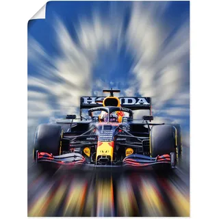Artland Wandbild »Max Verstappen - Weltmeister der Formel1« Auto 1 Stk. tlg. als Alubild, Leinwandbild, Poster in verschied. Größen, blau