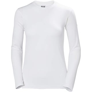 HELLY HANSEN Damen HH Tech Langarm Crew Funktionsshirt, L, Weiß