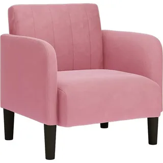 vidaXL Sessel mit Armlehnen Rosa 54 cm Samt - Rosa