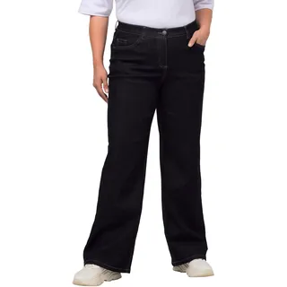 Ulla Popken Damen Hosen Dark Blue Denim 58
