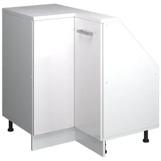 Vichy Unterschrank Eck-Küchenschrank für Dachschrägen R-Line 75,6 x 81,6 x 75,6 cm Weiß