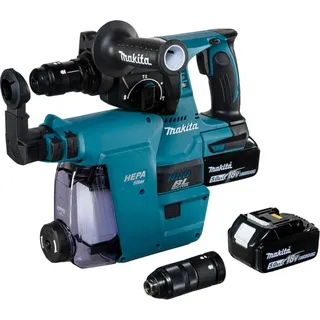 Makita DHR243RTJW inkl. 2 x 5,0 Ah + Makpac + Schnellladegerät + Staubabsaugung