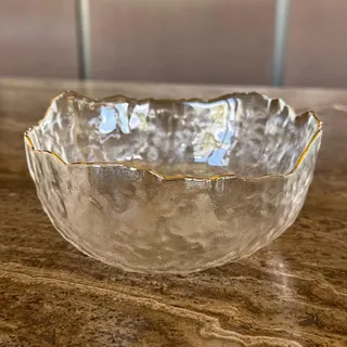 TEA SOUL | Kristallschale mit Goldrand für die Teezeremonie - Eleganz und Funktionalität für eine perfekte Teezeremonie - Echter Kristall - 730 ml