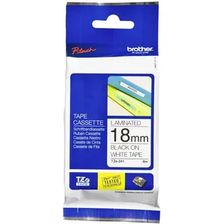 Brother TZe-241 Black/White Tape 18 mm