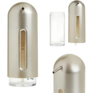 Avilia Seifenspender Silber 335 ml – 10 x 7 x 20 cm – mit transparentem Fenster zur Kontrolle der Seifenmenge – ideal sowohl für Bad und Dusche als auch für Flüssigwaschmittel in der Küche