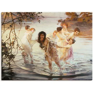 Artland Wandbild "Glückliches Spiel im Wasser. 1899" Gruppen & Familien 1 Stk. tlg. als Leinwandbild, Poster in verschied. Größen, farbe bild(er): naturfarben