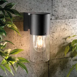 esotec Solar Wandleuchte für außen VIOLA LED-Solarleuchte 2-Lichtstufen 102707 - Schwarz