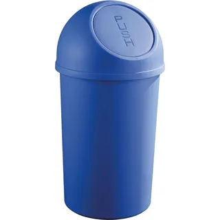 Helit Push-Abfallbehälter 45 l Blau