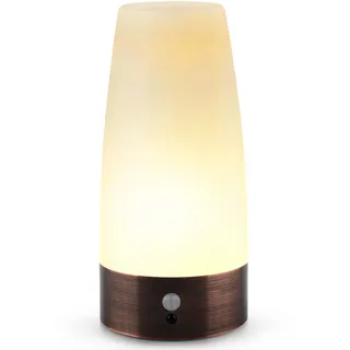 The Glowhouse - LED-Nachtlicht mit PIR-Bewegungsmelder - drahtlos - ideal als Tischlampe - rund