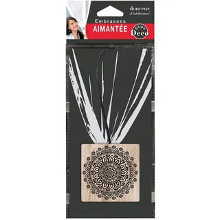 DOUCEUR D'INTERIEUR Raffhalter für den Innenbereich, magnetisch, L 43 x 6 x 6 cm, MDF Deva schwarz