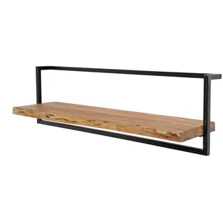 Kawola Wandregal Ergea Holz Akazie , Naturfarben , 100x30x25 cm , Wohnzimmer, Regale, Wandregale