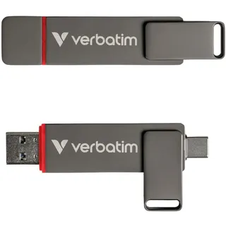 Verbatim Dual QuickStick 1TB USB-Stick, 1 TB, 550 MB/s, Grau