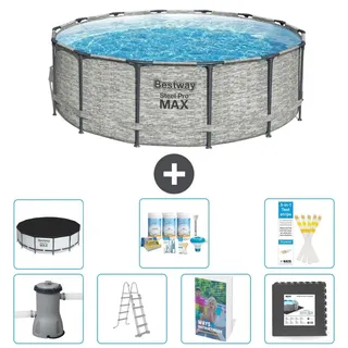 Bestway Steel Pro MAX Rund - 427x122 cm - 6-teilig S581 - Grau