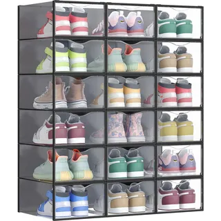 Songmics Aufbewahrungsbox 33,2 x 23 x 14,5 cm 12-tlg. transparent