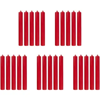 Butlers Stabkerze (25er Set) Rainbow , Rot , Paraffin , 2.2x18x2.2 cm , Dekoration, Kerzen & Kerzenhalter
