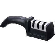 Messerschärfer - professioneller manueller Messerschärfer mit 3 Stufen in schwarz