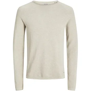 JACK & JONES Hill Knit Crew Pullover Oatmeal Melange S