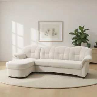 DOMO collection »Flores Schlafsofa, B/T/H: 233/142/86 cm, L-Form« wahlweise mit Bettfunktion, wahlweise mit Federkern, auch in Leder,