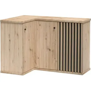 TKmoebel Eckkommode Eckschrank CALI C-12 Wohnzimmer Schlafzimmer Flur Breite 82/122,6 cm - Braun