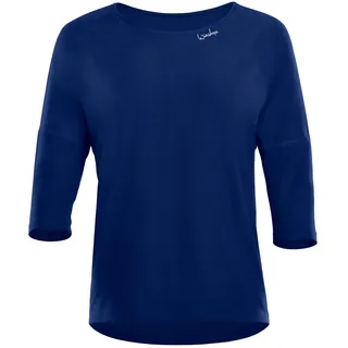 Winshape Damen Functional Light and Soft 3⁄4-arm Top Dt111ls Yoga-Shirt, Dark-Blue, M EU