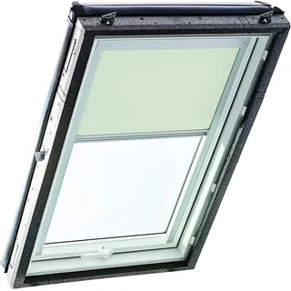Original Roto Verdunkelungsrollo ZRV - Nahezu vollständige Verdunkelung - Führungsschiene Silber - Dachfenster Baureihe Designo R4/R7 und Classic 43/73 - Größe 114/118 | 11/11 - Stofffarbe Hellbeige