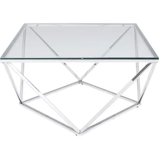 Kare Cristallo Silber Glas 45 x 80 x 45 cm