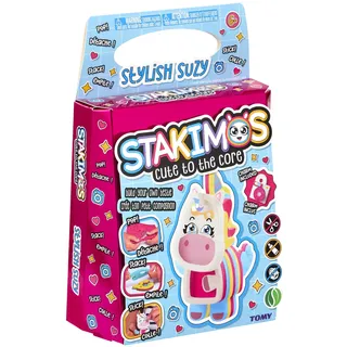 TOMY Stakimos Stylish Suzy Bastelset für Kinder, um Ihre eigene bezaubernde 3D-Figur aus recyceltem Polyester-Bastelschaum zu bauen, kein Kleber oder Schneiden erforderlich, Bastelsets für Kinder ab 6