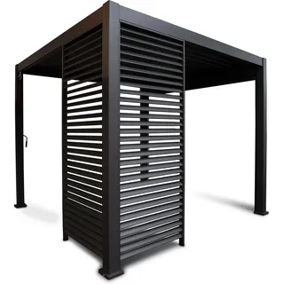 Leco Wand 123 cm Zur Lamellenpergola Deluxe Anthrazit