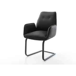 DeLife Freischwinger Zoa-Flex Leder schwarz