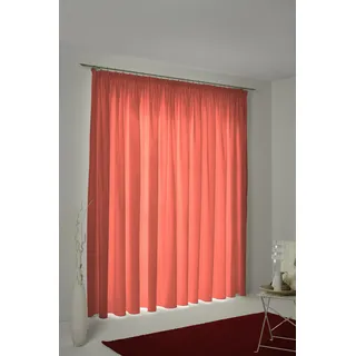 Vorhang WIRTH "WirthNatur" Gr. 1, rot, B:127cm H:145cm, Baumwolle, Gardinen, Vorhang, 1-lagig