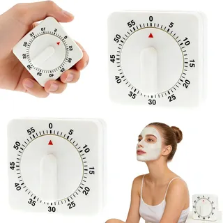 2 Stück Mechanischer Eieruhr,Küchentimer,Küchentimer Mechanische,60 Minuten Küchenwecker,Kurzzeitwecker Küche,Eieruhr,EieruhrMechanisch,Kurzzeitwecker,Für Haushalt Küche Kochen Backen Sport