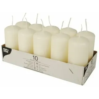Papstar Stumpenkerzen 9 cm beige 10 St.