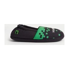 Boys M&S Collection Kids' MinecraftTM Slippers (13 Small - 7 Large) - Green Mix, Green Mix - 5 L
