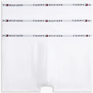 Trunk "TRUNK 3 PACK", Herren, Gr. M (50), 3 Stk., 3x weiß, Jersey, Obermaterial: 95% Baumwolle, 5% Elasthan, TOMMY HILFIGER UNDERWEAR, körpernah, Unterhosen Trunk, mit Logoschriftzug, Topseller