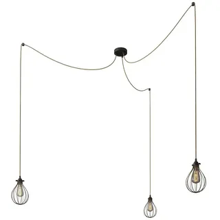 Creative Cables Spider Drop 3 Falls With Bulbs Hängelampe - Black - One Size
