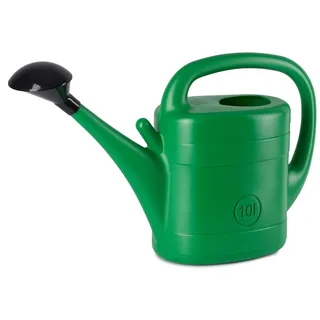 TYMAR Gießkanne mit Brause groß, aus Kunststoff, 10 Liter Volumen, große Gartengießkanne zur Pflege und Bewässerung von Pflanzen in der Wohnung, auf dem Balkon und im Garten (10L)
