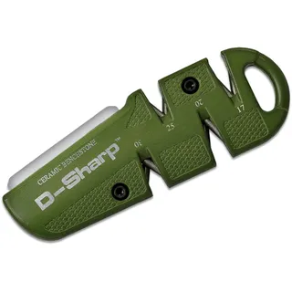 Lansky D-SHARP Diamant-Messerschärfer, viereckig, Grün (DSHARP) | 4 Schärfwinkel, 600er-Körnung, Keramik-Bankstein mit 800er-Körnung, Metallgehäuse